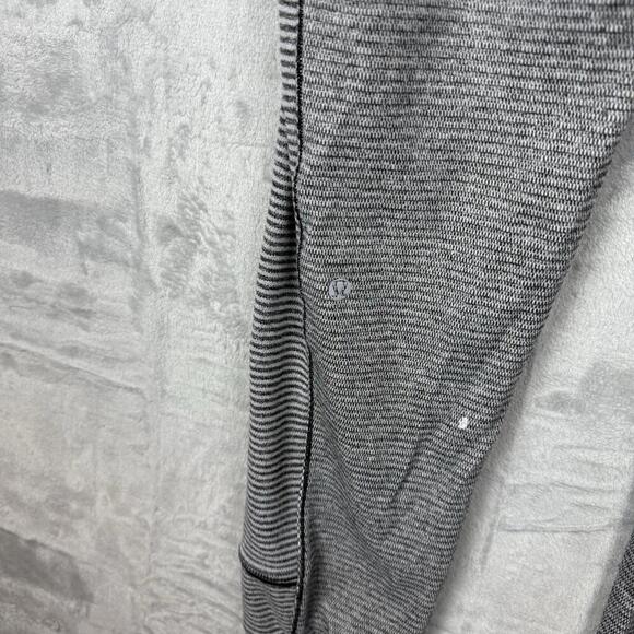 Lululemon Base Runner Pants III Tonka Stripe Gray Heathered Slate Size M Fleece - Picture 10 of 10